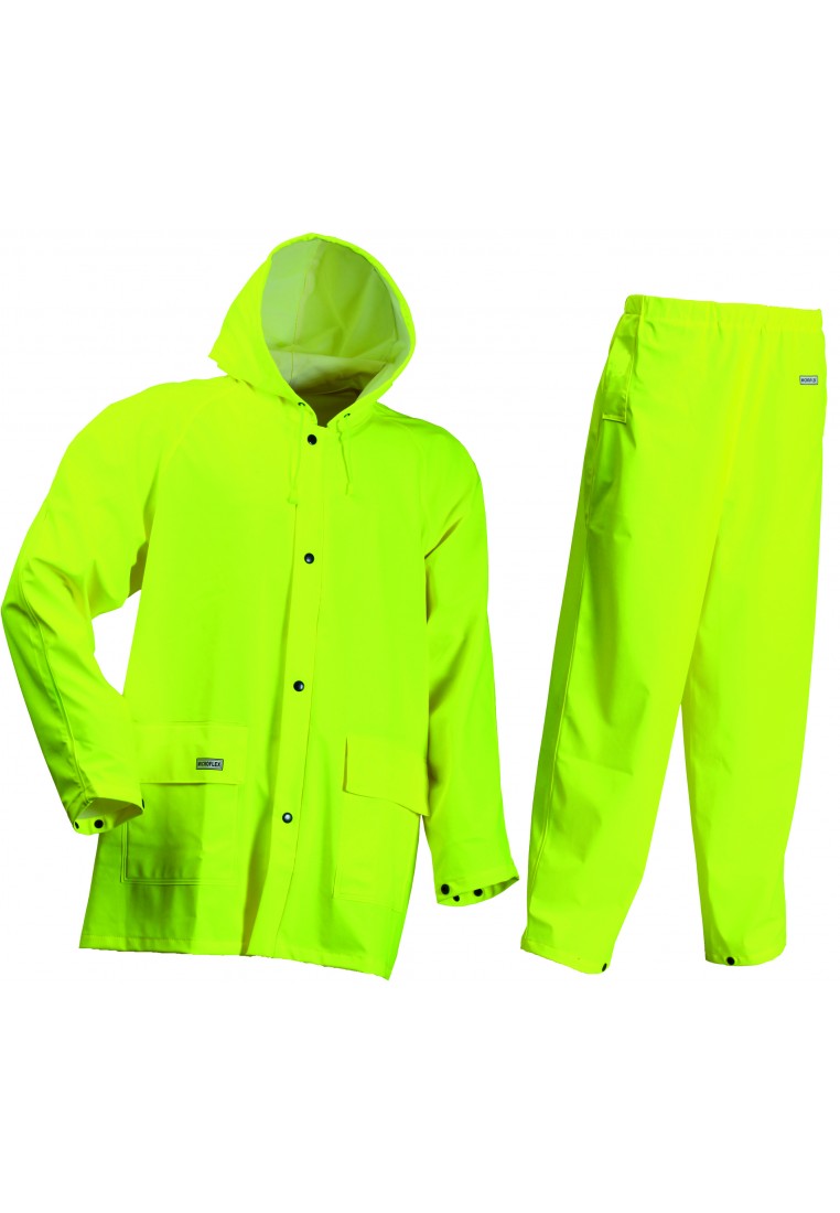 garen Ontoegankelijk Modieus Fluor gele regenpak van Lyngsøe Rainwear - Werk Regenkleding