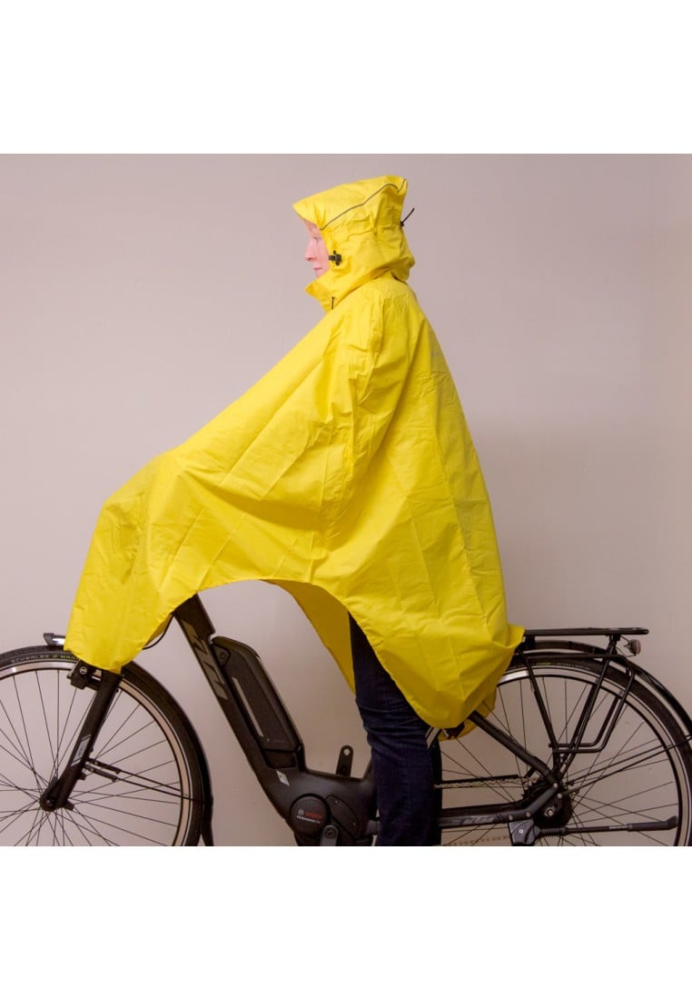 Modieus Naar de waarheid is er Lowland fietsponcho geel (Maat ) - Regenponcho's